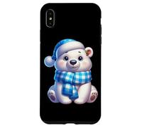 Simpatico cappello da neve invernale con orso polare Custodia per iPhone XS Max