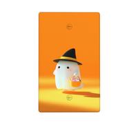 Simpatico cappello da strega fantasma che tiene secchio di Halloween singolo Toggle Blank Wall Plate Light Switch Cover Decorativo 1 Gang per cucina camera bagno Dimensioni 11,4 x 7 cm