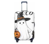 Simpatico cappello da strega fantasma gatto nero elastico da viaggio coperture antipolvere antigraffio valigia Protector Fit 22-24 pollici