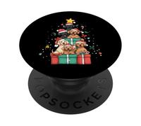 Simpatico cappello di Natale con cane labrador retriever lab PopSockets PopGrip Adesivo