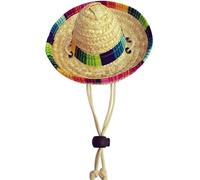 Simpatico cappello per animali domestici Mini cucciolo cane gatto paglia tessuto cappello da sole cappello messicano Sombrero copricapo per animali domestici regolabile forniture per animali domestici