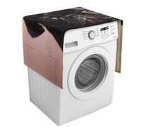 Simpatico carlino nero copertura per lavatrice con tasche portaoggetti lavatrice asciugatrice coperchio antipolvere 137,9 x 52,1 cm frigorifero cucina cuscinetti protettivi decorazione per la casa