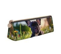 Simpatico carlino nero stampa cane studenti forniture maggiore capacità matita astuccio portapenne scuola viaggio ufficio scrivania, bianco, Taglia unica