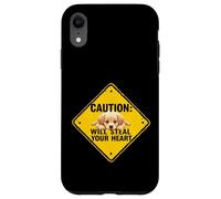 Simpatico cartello di avvertenza Golden Retriever Dog, divertente idea regalo per cuccioli Custodia per iPhone XR