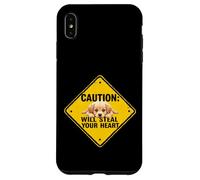 Simpatico cartello di avvertenza Golden Retriever Dog, divertente idea regalo per cuccioli Custodia per iPhone XS Max