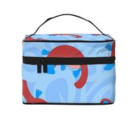 Simpatico cartone animato animale selvatico ornitorinco, borsa da viaggio per il trucco da donna, grande organizer per cosmetici