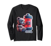 Simpatico cartone animato batteria Sleepy Dedy Bear divertente design tee Maglia a Manica