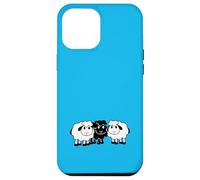 Simpatico cartone animato Black Team Sheep 3 Small Friends Crew Sheep Custodia per iPhone 12 Pro Max