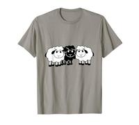 Simpatico cartone animato Black Team Sheep 3 Small Friends Crew Sheep Maglietta