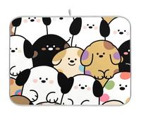 Simpatico cartone animato cane felice riutilizzabile piatto asciugatura mat 18x24 rettangolo grande controsoffitto pad decorativo per la casa essenziale