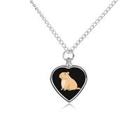 Simpatico cartone animato Capybara personalizzato urna collana per ceneri di animali domestici carino ciondolo commemorativo gioielli regali per cane gatto