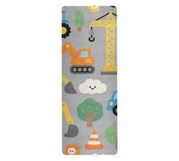 Simpatico cartone animato colorato camion viaggio yoga mat packable leggero per gli uomini stampato, antiscivolo, yoga opaco asciugamano con borsa per il trasporto tapete para ejercicio 180,3 x 66 cm