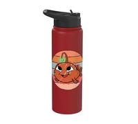 Simpatico cartone animato di pesce lanterna sorridente Stainless Steel Insulated Water Bottle