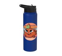 Simpatico cartone animato di pesce lanterna sorridente Stainless Steel Insulated Water Bottle