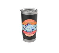 Simpatico cartone animato di pesci Pesca divertente piccoli Bicchiere termico in acciaio inox doppia parete