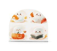 Simpatico cartone animato fantasma per Halloween portatovaglioli in acrilico oro per esterni, sala da pranzo autoportante top dispenser di tovaglioli decorazione per la casa per bagno, ristorante