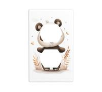 Simpatico cartone animato felice sorridente panda copertura interruttore luce copertura decorativa 1 banda piastra da parete per cucina camera bagno dimensioni 7x11,4 cm