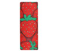 Simpatico cartone animato frutta fragole yoga stuoie in massa per le donne stampate, antiscivolo, hot yoga mat asciugamano antiscivolo grip e borsa tapete para ejercicio 180,3 x 66 cm