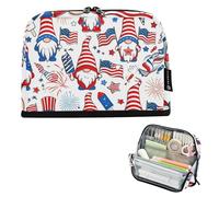 Simpatico cartone animato gnomi USA Flag Pencil Bags Storage Pencil Case Zipper Pouch Large Classroom Pen Bag Boys Prints Kids Stationery Back to School Supply