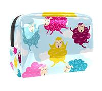 Simpatico cartone animato Gufi Animale Modello Trucco Borsa per la Borsa Portatile Viaggio Organizzatore Borsa per Articoli da toeletta Beauty Bag per le Donne, Multicolore 02,