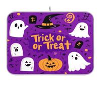 Simpatico cartone animato Halloween viola stuoia di essiccazione dei piatti contatore stuoia cucina piatto stendino opaco lavabile in lavatrice tappetino essiccazione xl 18 x 24