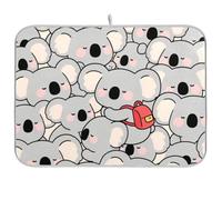 Simpatico cartone animato Koala Grigio Riutilizzabile Stuoia di essiccazione 18x24 Rettangolo Grande Cucina Scolapiatti mat Decorativo Home Decor Essentials
