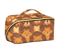 Simpatico cartone animato Lion Cubs Borsa da viaggio con divisori Borse da viaggio leggere per le donne con scomparti e maniglia