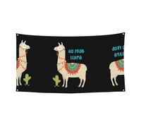 Simpatico cartone animato Llama Cactus Stampa Outdoor Hanging Banner Decor Per Auto Barca Giardino Party, Happy Holiday Xmas Halloween Banner