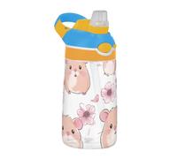 Simpatico cartone animato marrone criceto bottiglia d'acqua con coperchio a prova di perdite beccuccio leggero palestra bottiglia d'acqua per palestra viaggi casa scuola ufficio botellas de agua