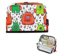 Simpatico cartone animato mostri luminoso matite borse di stoccaggio sacchetti di matita cerniera matite caso adolescenti ragazze penna sacchetto ragazzo marcatore arte college preppy scuola ufficio