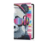 Simpatico cartone animato Panda Cuoio PU Registrazione Auto e Assicurazione Titolare della Carta di Assicurazione Scatola Guanti Organizzare Accessori Camion per ID, Patente di Guida, Schede di