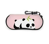 Simpatico cartone animato Panda gigante Occhiali da sole Custodia morbida Cerniera in neoprene portatile ultraleggera con custodia per occhiali con clip da cintura