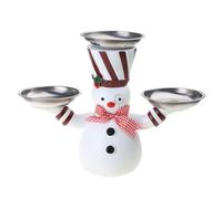 Simpatico cartone animato pupazzo di neve Treats Holder Creativo Natale Pupazzo di neve Ciotola Rack 3 Vassoio Rotondo Per Cena Par Cupcake Stand Per Compleanno Matrimonio Natale Dessert