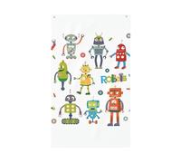Simpatico cartone animato robot stampa all'aperto bandiera decorativa display tutte le stagioni modello su un solo lato cortile portico patio