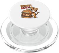 Simpatico cartone animato Tiger, Burger Beast! PopSockets PopGrip per MagSafe