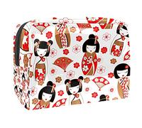 Simpatico cartone animato topi ratti su sfondo bianco borsa cosmetica per le donne carino moda borsa impermeabile trucco borsa spaziosa viaggio toilette sacchetto regali ragazze, Multicolore 07,