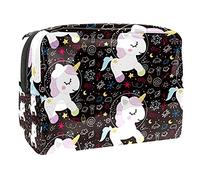 Simpatico cartone animato topi ratti su sfondo bianco borsa cosmetica per le donne carino moda borsa impermeabile trucco borsa spaziosa viaggio toilette sacchetto regali ragazze, Multicolore 10.,
