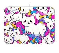 Simpatico cartone animato unicorni arcobaleno riutilizzabile tappetino 18x24 rettangolare grande scolapiatti tappetino decorativo per la casa essenziale