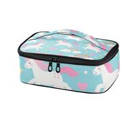 Simpatico cartone animato unicorno rosa decorativo piccolo riutilizzabile Tote Bag Lunch Box donne per lonchera para ninas bonitas resistente all'acqua