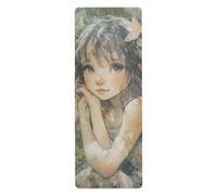 Simpatico cartone animato verde elfo tappetino da yoga antiscivolo per pavimento stampato, antiscivolo, asciugamano caldo yoga con borsa per il trasporto tapete para ejercicio 180,3 x 66 cm