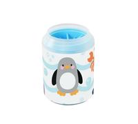 Simpatico cartone animato viola animale marino pinguino riutilizzabile per zampe di cane con spazzola in silicone morbido animali domestici forniture per la toelettatura di cani di taglia piccola