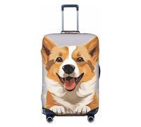 Simpatico cartone animato Welsh Corgi Dog Stampa Copertura per bagagli Coperture per bagagli da viaggio Protezione elastica lavabile per valigie Coperture per valigie sporche antigraffio Coperture p
