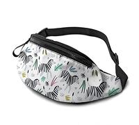 Simpatico cartone animato Zebra per donna e uomo, casual a tracolla con cinturino regolabile per l'escursionismo all'aperto