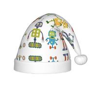 Simpatico Cartoon Robots 1pack Peluche Cappello di Babbo Natale Comodo Cappello di Natale per Bomboniere di Natale Adatto Per Adolescenti