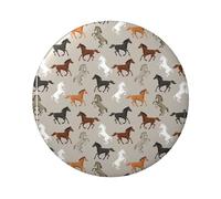 Simpatico cavallo stampa 6 cm rotondo in latta distintivo singolo lato stampato perfetto per la decorazione personale di stile e regalo, Misura unica, Metallo