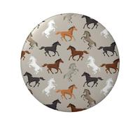 Simpatico cavallo stampa 6 cm rotondo in latta distintivo singolo lato stampato perfetto per la decorazione personale di stile e regalo, Misura unica, Metallo