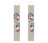 Simpatico cavallo stampa estetica vibrante atmosfera festiva banner decorazione per interni ed esterni celebrazioni