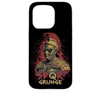 Simpatico Centurione Romano SPQR Stile Grunge Grafica Custodia per iPhone 15 Pro