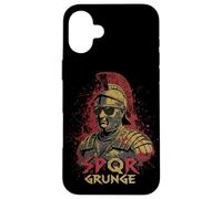 Simpatico Centurione Romano SPQR Stile Grunge Grafica Custodia per iPhone 16 Plus