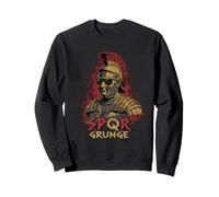Simpatico Centurione Romano SPQR Stile Grunge Grafica Felpa